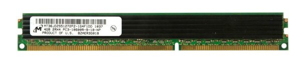 Micron 4GB PC3-10600 DDR3-1333MHz ECC Registered CL9 240-Pin DIMM Very Low Profile (VLP) Dual Rank Memory Module MT36JDZS51272PZ-1G4F1DD