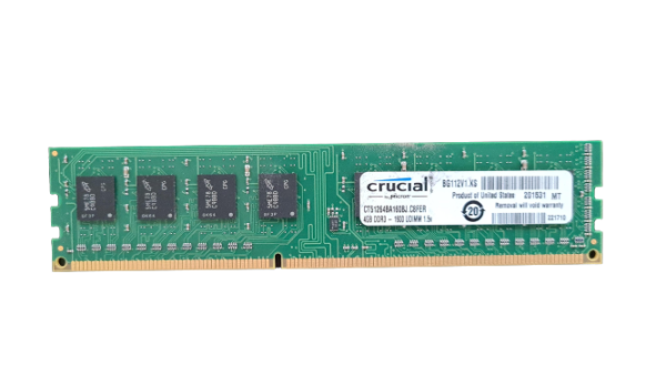Crucial 4GB DDR3-1600 UDIMM 1.5v - CT51264BA160BJ.C8FER