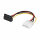 0,15m PC Stromkabel Adapter IDE 5,25" Stecker zu SATA 15-polig Buchse Gewinkelt
