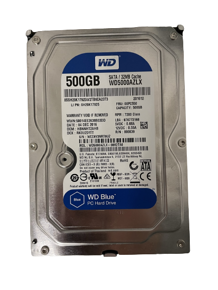 3,5 " Festplatte WD WD5000AZLX-08K2TA0 500 GB SATA WD Blue