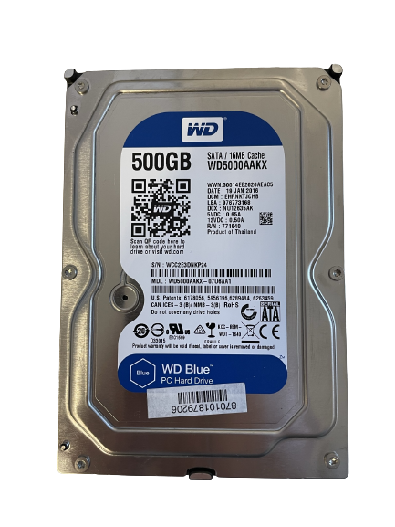 3,5" Festplatte Western Digital WD5000AAKX-07U6AA1 500 GB SATA  WD Blue