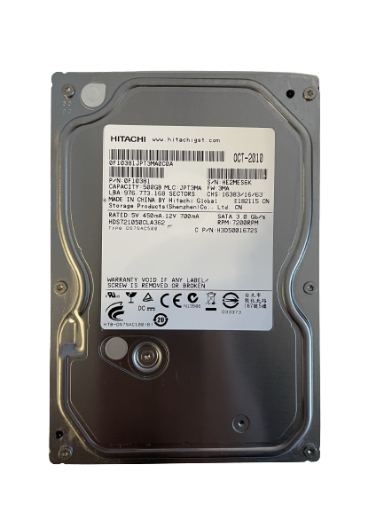 3,5" Festplatte Hitachi HDS721050CLA362 500 GB SATA