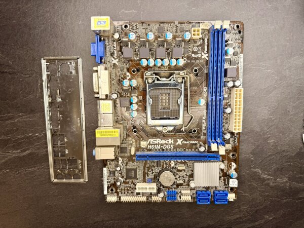 ASRock Mainboard H61M-DGS DDR3 Sockel 1155 ATX mit Blende