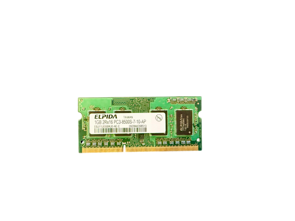 ELPIDA 1GB 2Rx16 PC3-8500S-7-10-AP SO-DIMM DDR3 RAM